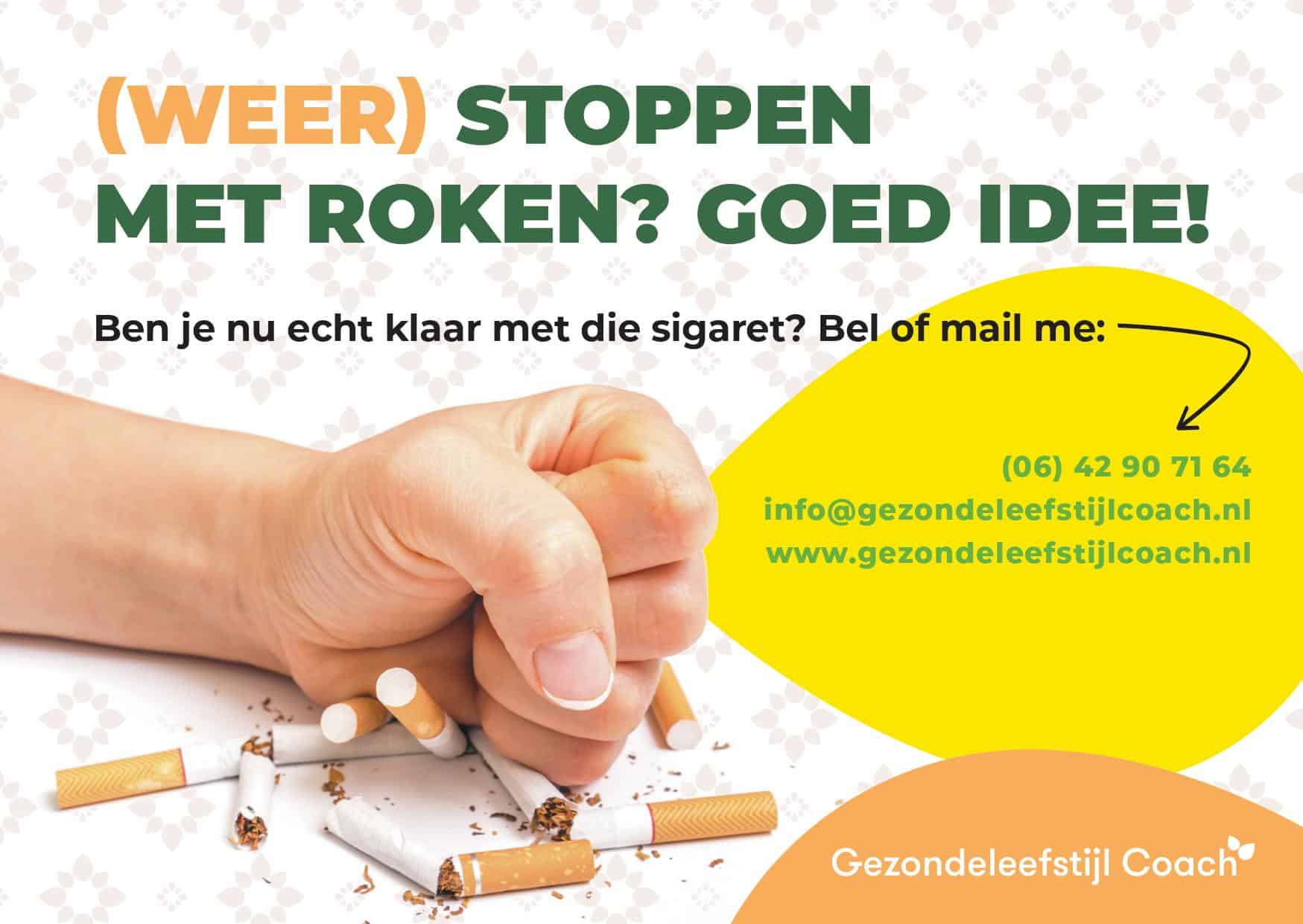 (Weer) stoppen met roken? Meld je hier aan voor kosteloze begeleiding en hulpmiddelen. Binnen 48 uur je eerste gesprek!